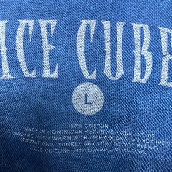 ICE CUBE CAR Blue Distressed Crew Neck Short Sleeve Licensed T-Shirt Size Large - Picture 4 of 7
